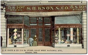 S. H. Knox & Co. 5 & 10c store, 115-117 West National Ave., Braz