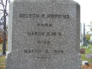 Nelson Hopkins grave