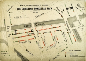 1893 Map from the Christian Homestead Association of the "Houses of Ill-Fame" in the Canal District