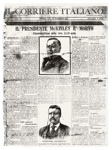Il Corriere Italiano from the day President McKinley died in 1901