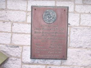 Plaque at St. Joseph's remembering John Timon