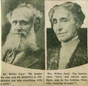 Dr. Walter Cary and Julia Love Cary