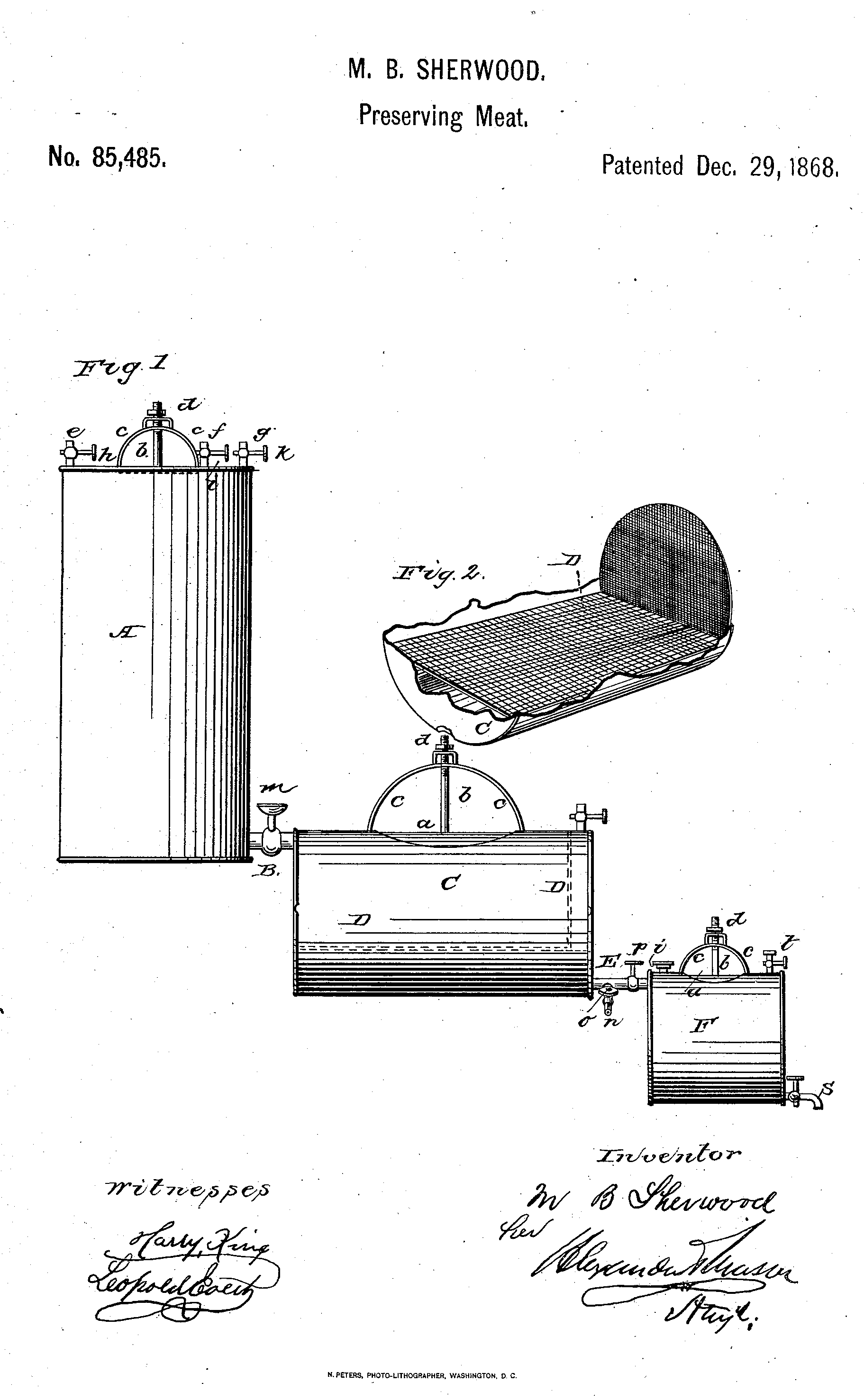 Pages from MB Sherwood Patent for curing meat